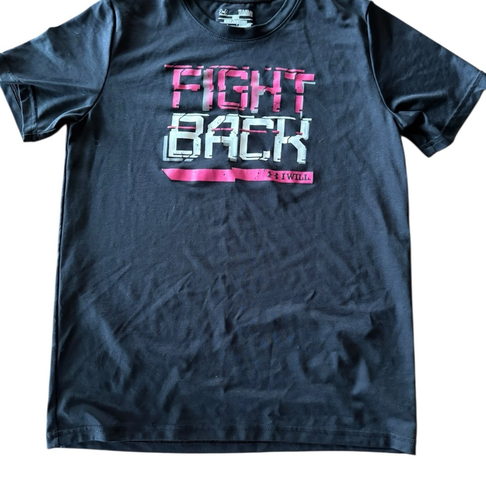 Under Armour Youth Girls Cancer Awareness T shirt Activewear Youth Size Large